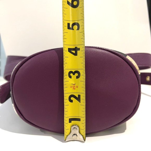MacKenzie-Childs Purple and Black Checkered Crossbody Bag - Picture 8 of 13